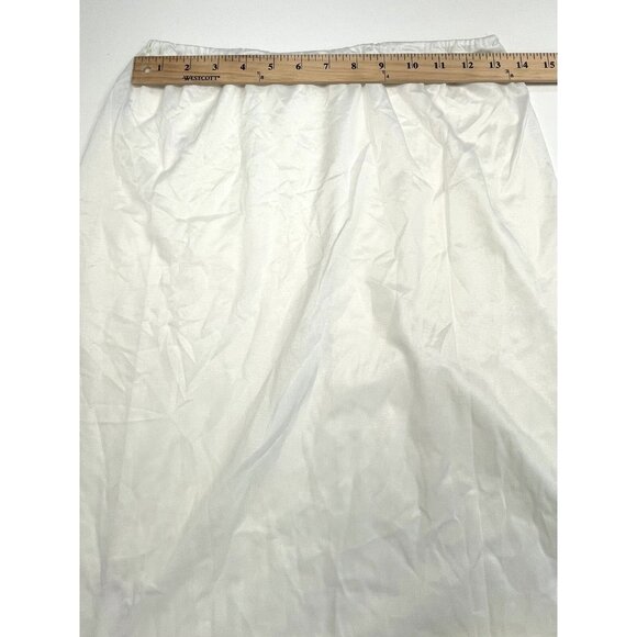 VTG Womens MEDIUM White 22" Half Slip Eyelet Lace Hem Trim Lingerie *Stains* - Picture 6 of 8
